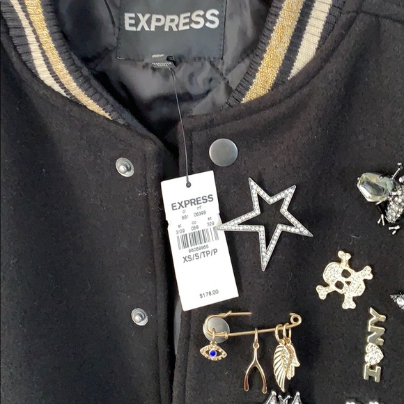 Black and Gold Varsity Jacket - Picture 2 of 2